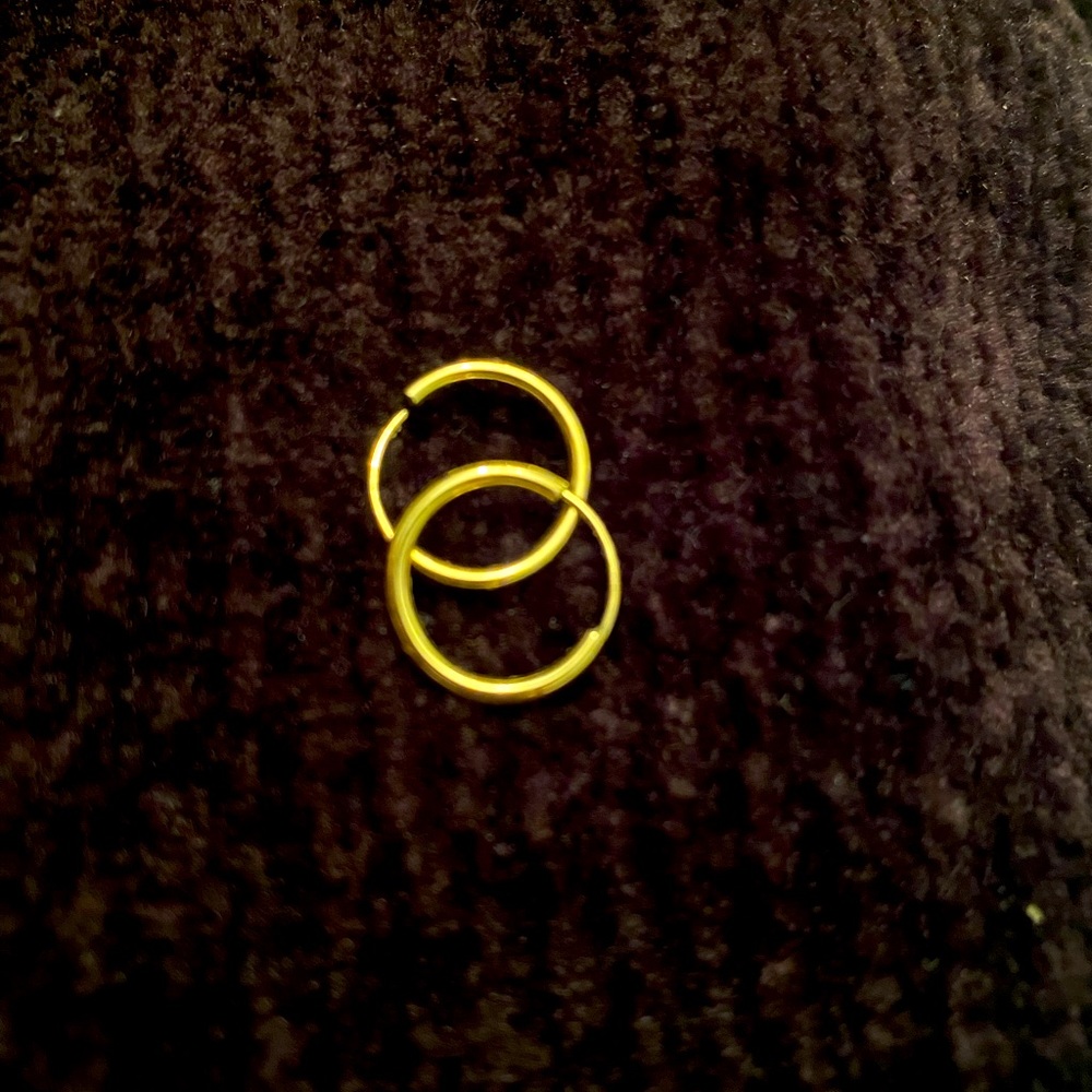 Solid Gold 14k Small Hoops Earrings